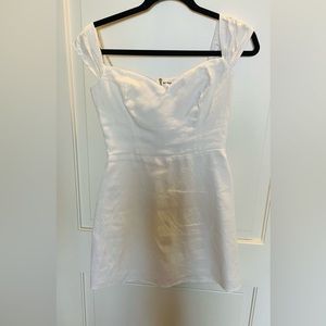 Reformation White Linen Mini dress. Sz4